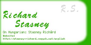 richard stasney business card